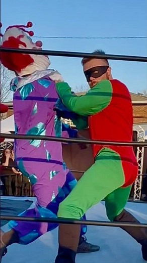 Batman and Robin Wrestling