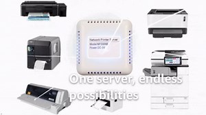 Network USB 2.0 Printer Server, LAN USB Print Server Adapter, Print Server Support BT Connection for for 7, for 8, for 10 (US Plug)