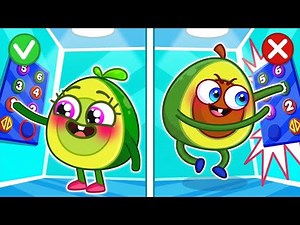 Stop! Wait for the Elevator 🛑Safety Tips🎵Pit & Penny Funny Stories 🥑