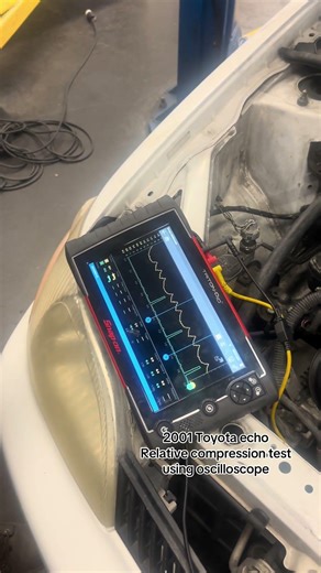 2001 Toyota Echo Doing a Relative Compression test. 2nd cylinder didn’t have any compression.