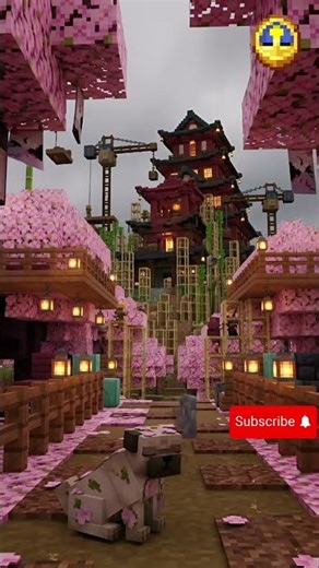 Minecraft Burned Pagoda Ruins 🔥🏯 #shorts