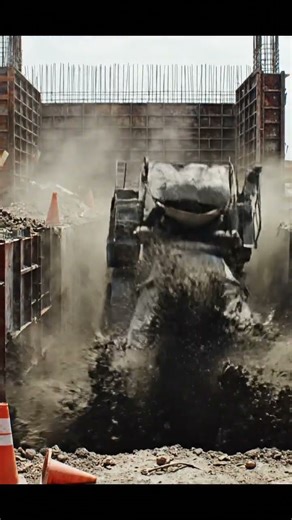 Cement Truck Tips Into Pit | Ease Loop