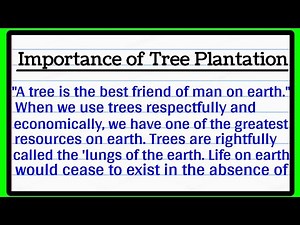 importance of tree plantation essay in english | Essay on Tree Plantation - 200 Words