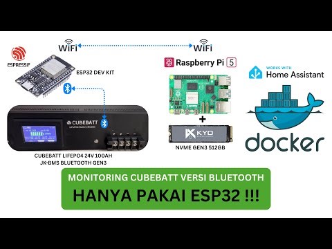 Cuma ESP32?! Monitoring Battery LiFePO4 Bluetooth Tanpa Alat Mahal 😱 CUBEBATT JK-BMS.