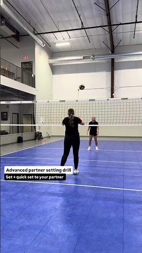 Advanced partner setting drill: set to yourself + quick set to your partner!