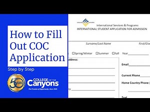 How to fill out COC application form--step by step