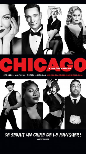 Hier soir, tout Montréal était en mode cabaret... paillettes, glamour et jazz à profusion, pour la grande première de Chicago, la comédie musicale! ✨ Le public est sous le charme de ce classique de Broadway, et ce n'est que le début, parce que... c'est ça le jazz ! 🎷 CHICAGO, LE spectacle à ne pas manquer cet été ! - Jusqu'au 27 juillet à Montréal à l’Espace St-Denis Du 9 au 31 août à Québec au Théâtre Capitole Du 10 au 21 septembre au Théâtre du Casino du Lac-Leamy 🎟️ Billets en vente au www.