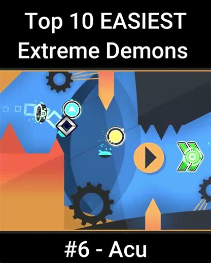 Top 10 EASIEST Extreme Demons #geometrydash #gd #gaming #gameplay #electronicmusic #edit #games