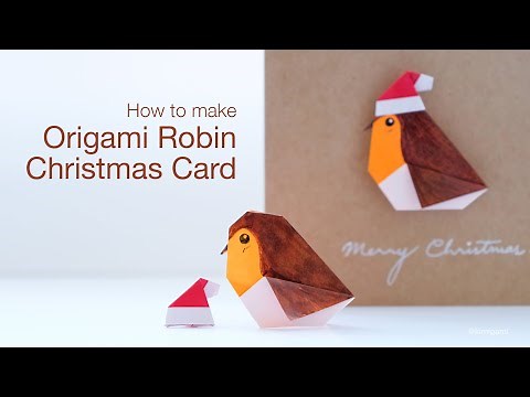 How to make Origami Robin Christmas Card (Li Kim Goh)