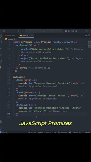 Day 78 of 90: JavaScript Promises 🙀 | Callback Hell problem solved! #shorts #js #viral #trending
