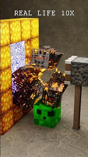Minecraft Mod Vs Real Life Physics 🔥🔥🔥 #minecraft #3danimation #animation #3dart