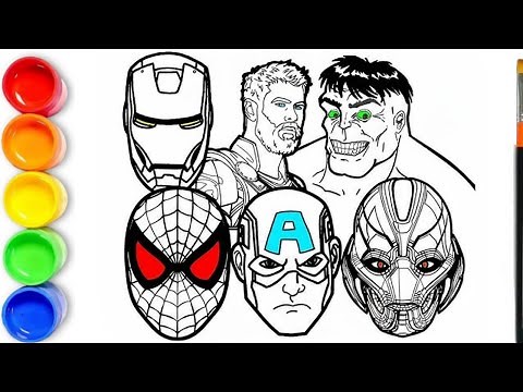 How to Draw Avengers Characters | Avengers Coloring Pages |Hulk, SpiderMan, IronMan, Captain America