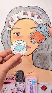 Paper ASMR | Tired Night Shift Worker Glow-Up Routine #paperasmr #paperasmr #facecare