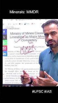 Major & Minor Minerals, MMDR act, National critical mineral mission UPSC Shorts Explained