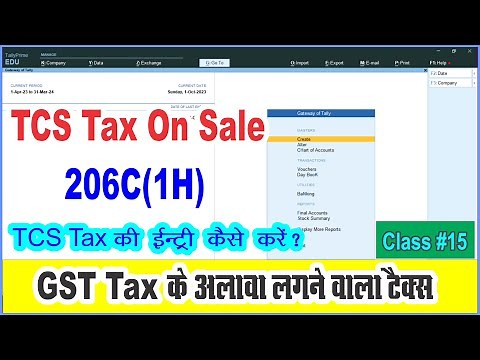 TCS Tax Sale of Goods Entry in Tally Prime 3.0.1|TCS sale of Goods 206C (1H) In Tally Prime