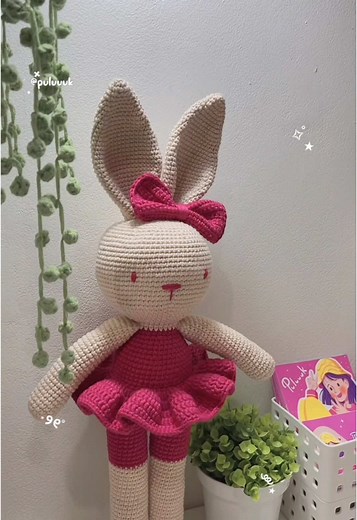 Pinky Bunny 🥕🎀 #crochetpuluuuk #crochet #rajutan #fypシ゚viral #fyp #fypシ #handmade #crochetersoftiktok #crochettiktok #crocheting #crochettutorial #merajut #rabbit #crochetrabbit #kelinci