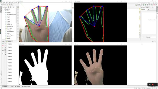 基于肤色的手势识别——判断手指数目