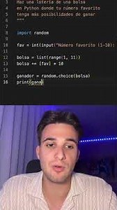 Haz tu propia lotería en Python donde tu número siempre gana 🎟️ #python