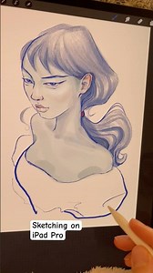 Sketching on new iPad Pro m4 13 inch in Procreate