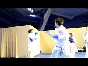 Warm up area - Hong Kong China Female Kumite Team - 2012 World Karate Championships