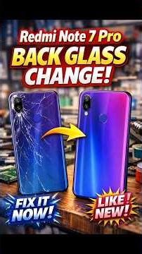 Redmi Note 7 Pro Back Glass Change😱 #Shorts