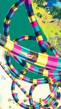 Death Loop! Scary Water Slide! Never ride it😱🎢! Planet Coaster 2 #waterpark #shorts #waterslide