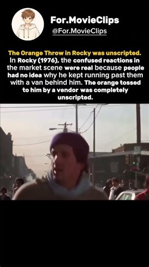 The Orange Throw scene in Rocky (1976) was not scripted.