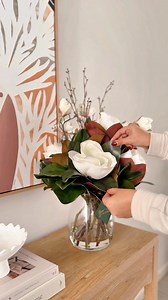  'Real Touch' Magnolia Flowers, Magnolia Leaves, Willow Branch...