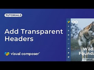 How to add a transparent header in Visual Composer
