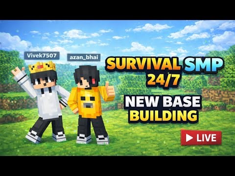 🔴 LIVE Minecraft Survival SMP 🔥 | 24/7 Hindi Gameplay