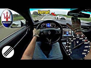 MASERATI QUATTROPORTE GTS TEST TDRIVE ON GERMAN AUTOBAHN 🏎