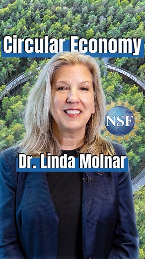 “There are now more things on Earth that human beings have created than there are living beings.” @nsfgov Dr. @lindakmolnar explains why the #CircularEconomy is a key focus for the NSF and how it promises a sustainable future by minimizing waste and maximizing resource efficiency. | The U.S. Mission to the European Union - USEU Brussels | Facebook