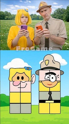 Sprunki Bea & City Boy | Falling Blocks Build Challenge