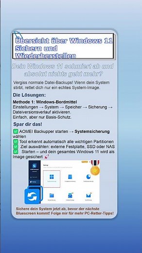Windows 11 System sichern: Die beste Methode für ein Full-Backup ⚡#windows11 #pc #system #backup
