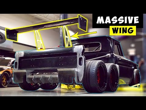 MASSIVE CUSTOM CARBON FIBER WING FOR MY TRUCK! - C10 SLAYER EP.17