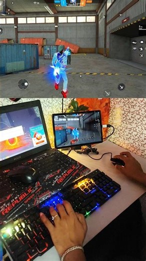 Pc❌mini mobile setup✅Free Fire Gaming Keyboard⌨️🖱📱Mix Pro Geek Gamer #freefire #keyboard #geekgamer