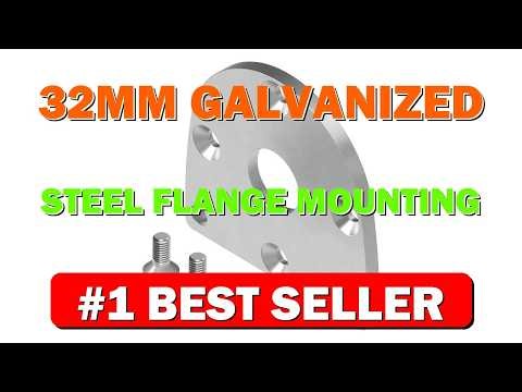 32mm Galvanized Steel Flange Mounting for Pneumatic Cylinders 7.2Nm Torque - - B0G6JF7LD7