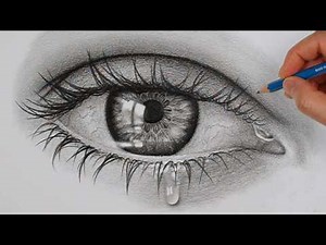 How to Draw a Realistic Eye with Teardrop | Step by Step Tutorial