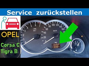 Opel Corsa C or Tigra B Inspection (InSP) reset / service reset