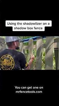 Shadowlizer for perfect spacing on shadowbox fencing and faster than any other method.
