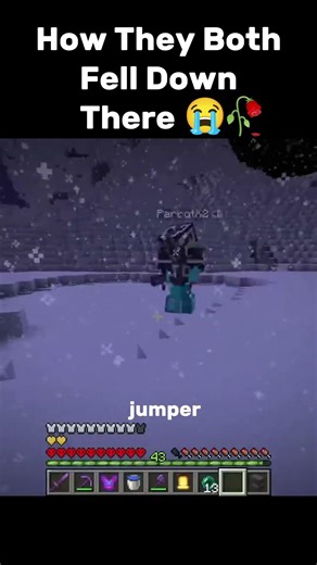 How they both fell down there 😭🥀 Minecraft Unstable Smp #shorts #memes