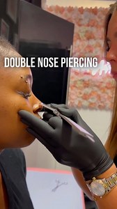 VERY BRAVE! DOUBLE NOSE PIERCING! #nosepiercing | Underground Tattoos Enfield