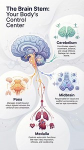 The brain stem is the life-support center of your body. It controls breathing, heartbeat, reflexes, balance, and vital signals between the brain and spinal cord. Without it, basic survival functions cannot continue. #BrainStem #HumanBiology #NervousSystem #LifeControlCenter #ScienceEducation | Scoolam Foundation