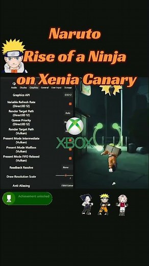 Naruto: Rise of a Ninja | Xbox 360 Xenia Canary Settings Guide 2025 🥷🔥