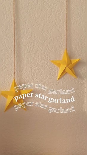 DIY Paper Star Garland Room Decor Tutorial