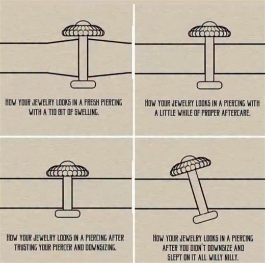 Piercing Jewelry & Earrings on Instagram: "Proper aftercare = happy piercing 💎 This is your reminder that healing doesn’t stop once you leave the studio. Downsizing at the right time, trusting your piercer, and choosing quality jewelry makes all the difference in how your piercing looks and feels. At Piercing Zone, we offer only APP-certified 14k gold jewelry so your piercing not only heals better but also shines brighter. Don’t risk your style with cheap alternatives — give your piercings the 