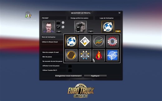 欧卡2Mod：适用于所有版本的公司Logo（可自定义）含教程 MODIFIER SON LOGO D'ENTREPRISE ETS2 MOD 1.42