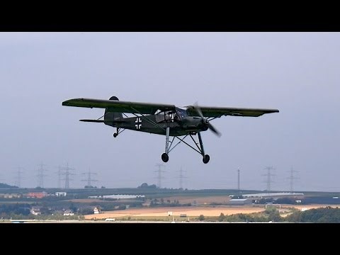 Fieseler Storch Fi-156 Historical Airplane , Real flight and Landing *HD*