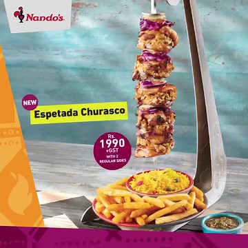 Make sure you’re ready to take on the burst of flavor with the new Espetada Churasco because #FlavourFulfilmentAwaits | Nando's