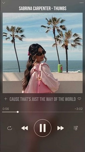 sabrina carpenter - thumbs lyrics #sabrinacarpenterfan